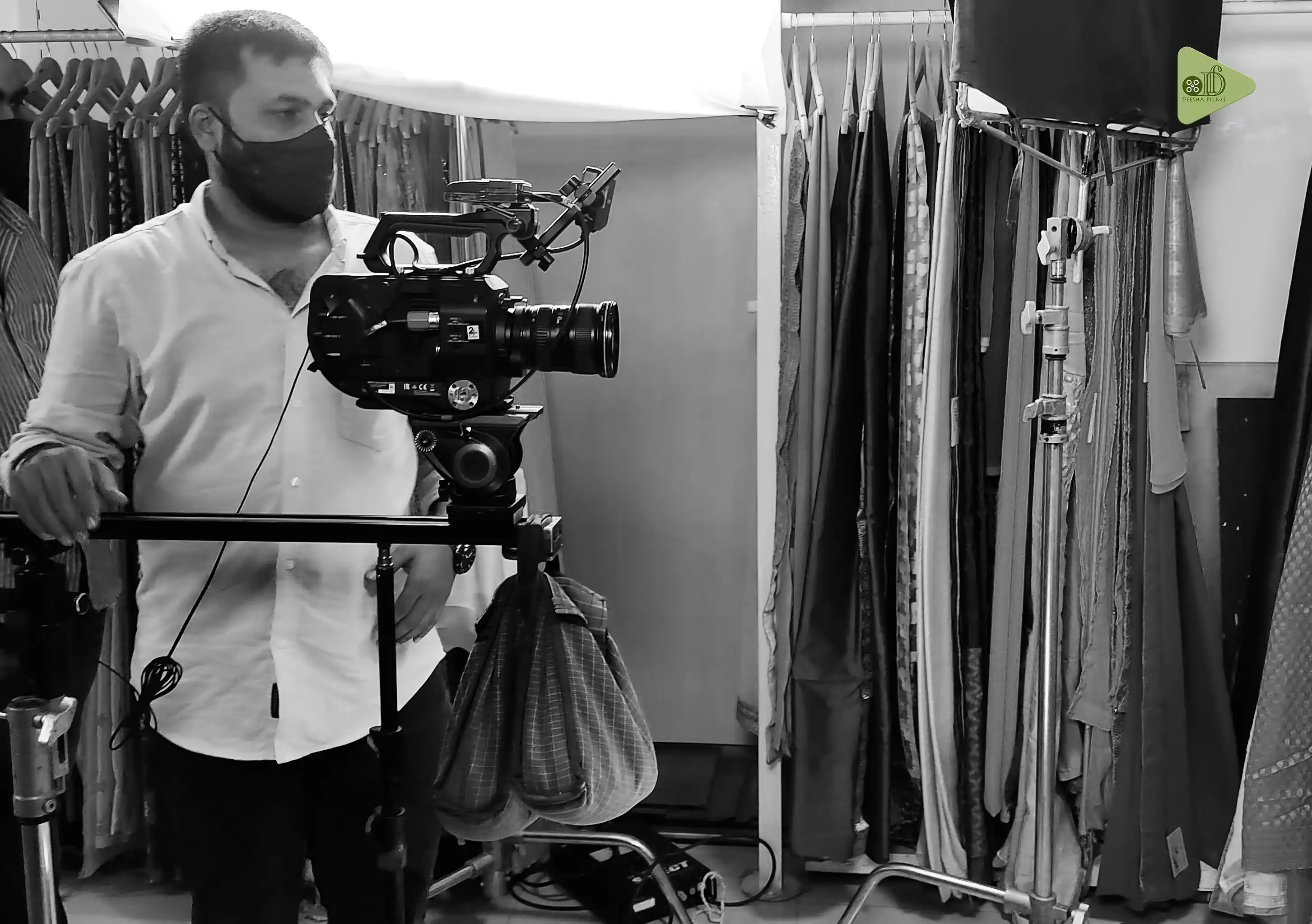 Professional corporate video production shoot